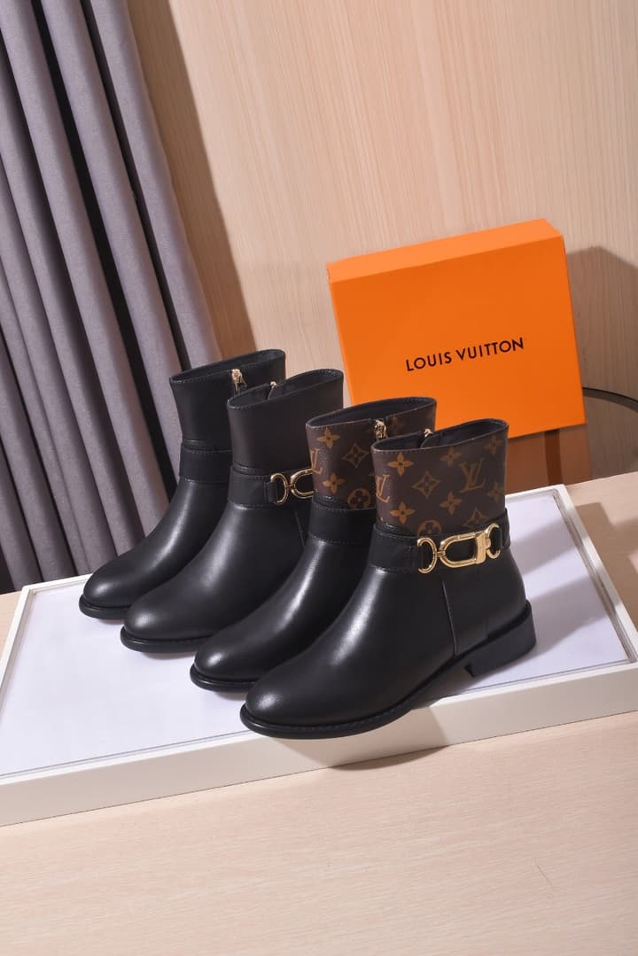 Avant-Garde Footwear Co. Classic Calfskin Boots in Black Monogram Buckle Boot