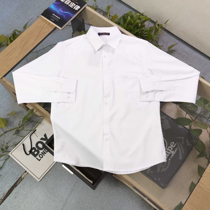 Louis Vuitton Classic Pocket Embroidered Long Sleeve Shirt – 2025 Collection in Classic Black
