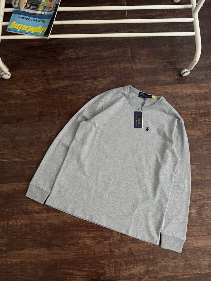 Ralph Lauren Classic Plain Knit Long-Sleeve Sweatshirt – 2025SS in Black