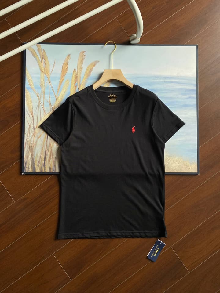 Ralph Lauren Pony Logo Crewneck T-Shirt in Black