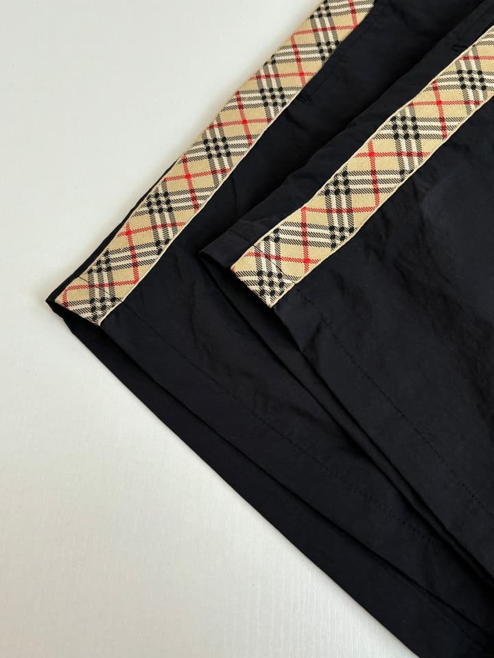 Burberry Nylon Side Check Drawstring Shorts in Black