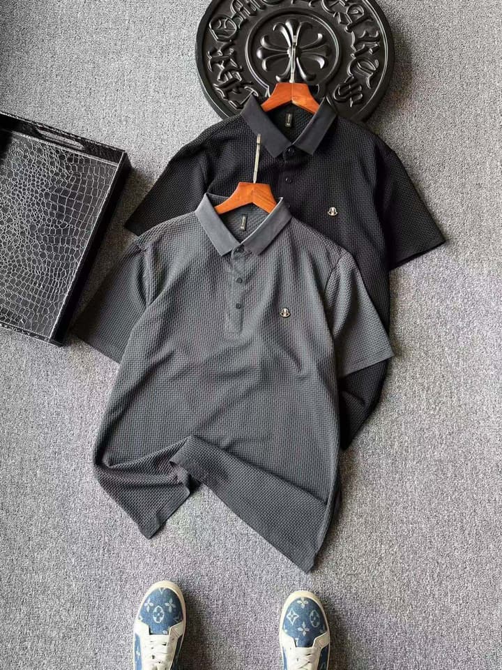 Moncler Seamless Polo Shirt – 2024 Collection in Gold