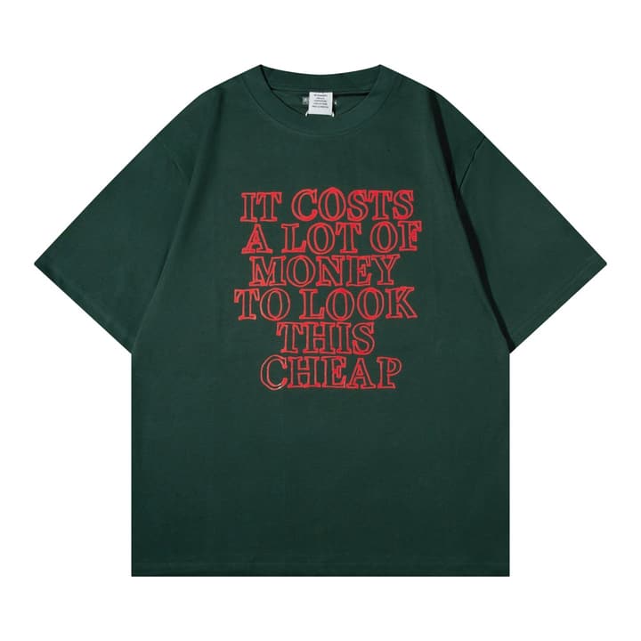 Vetements Red Letter Print Relaxed T-Shirt – Spring/Summer Collection in Black