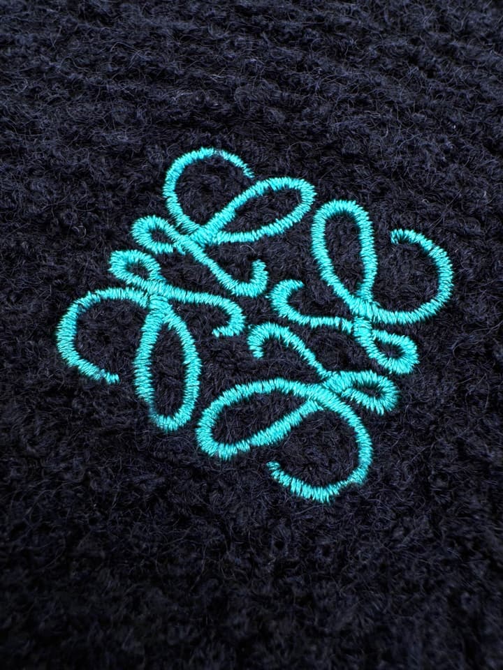 Loewe Anagram Embroidered Wool Cardigan