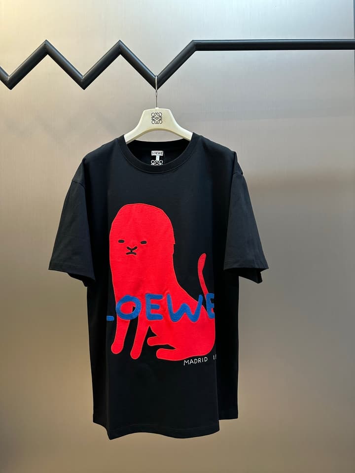 Loewe Anniversary Monster Crewneck T-Shirt in Black