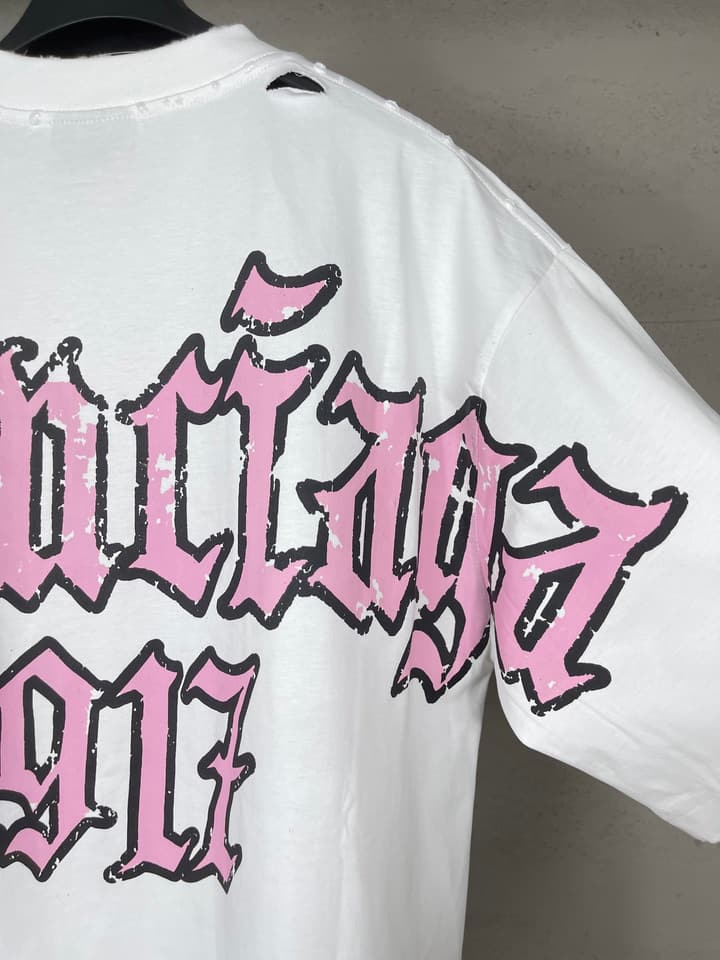 Balenciaga Paris Art Print Distressed T-Shirt – 25SS in Black