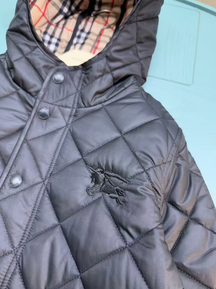 Burberry Mid-Length Puffer Jacket – Kids Collection – 25AW in Dark Charcoal Quilted Jacket