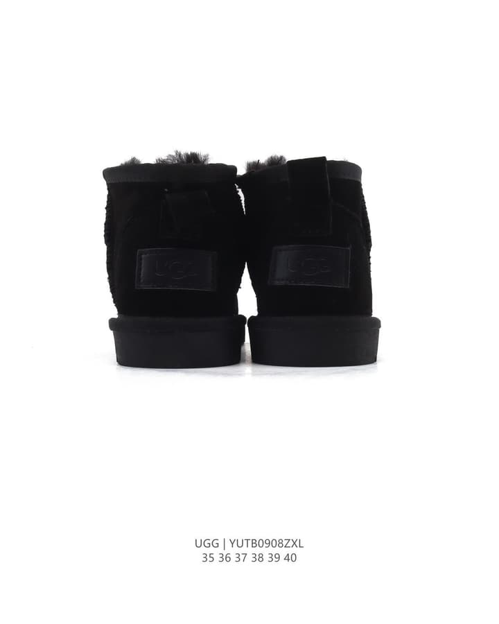 UGG Mid-Tube Plush Snow Boots – Autumn/Winter Collection in Black