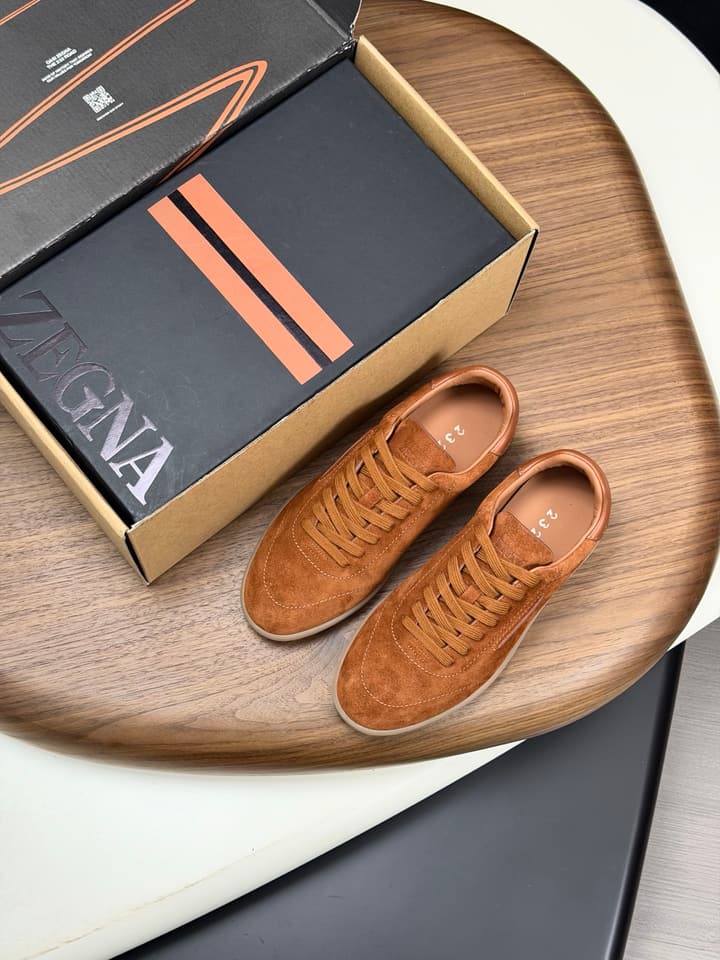 Zegna Old Money Suede Casual Sneakers