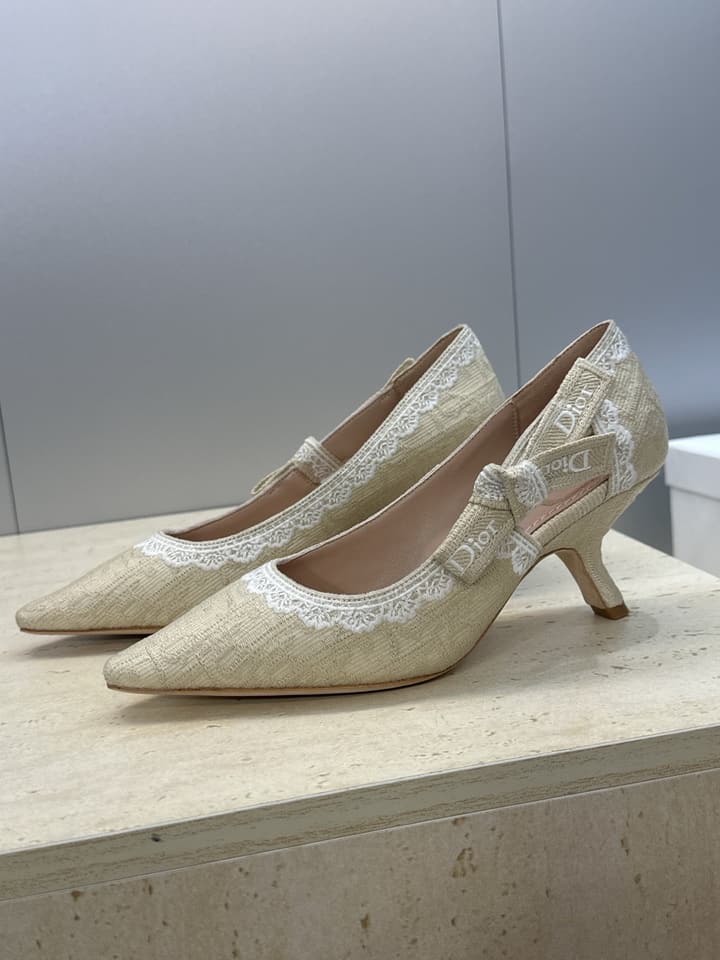 Dior J'Adior Dentelle Jelly Bow Pumps – 2026 Early Spring Collection in Black 6.5cm Heel