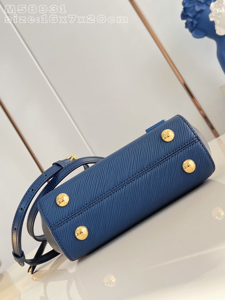 Louis Vuitton Cluny Mini Handbag in Deep Blue Epi Leather