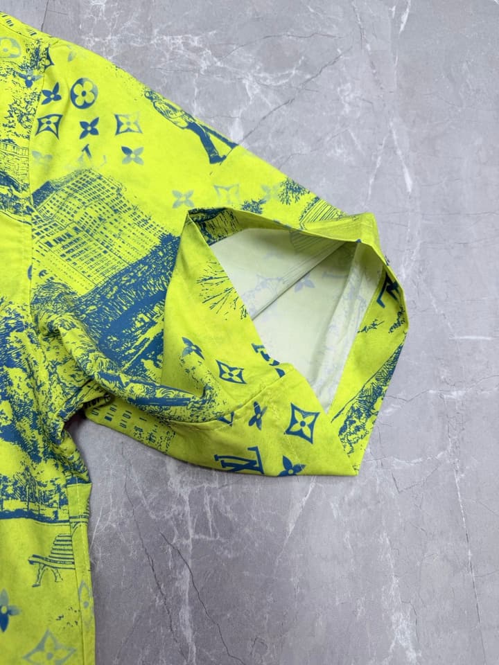 Louis Vuitton Monogram City Walk Beach Shirt – Spring/Summer Collection – 2026 in Lime Green