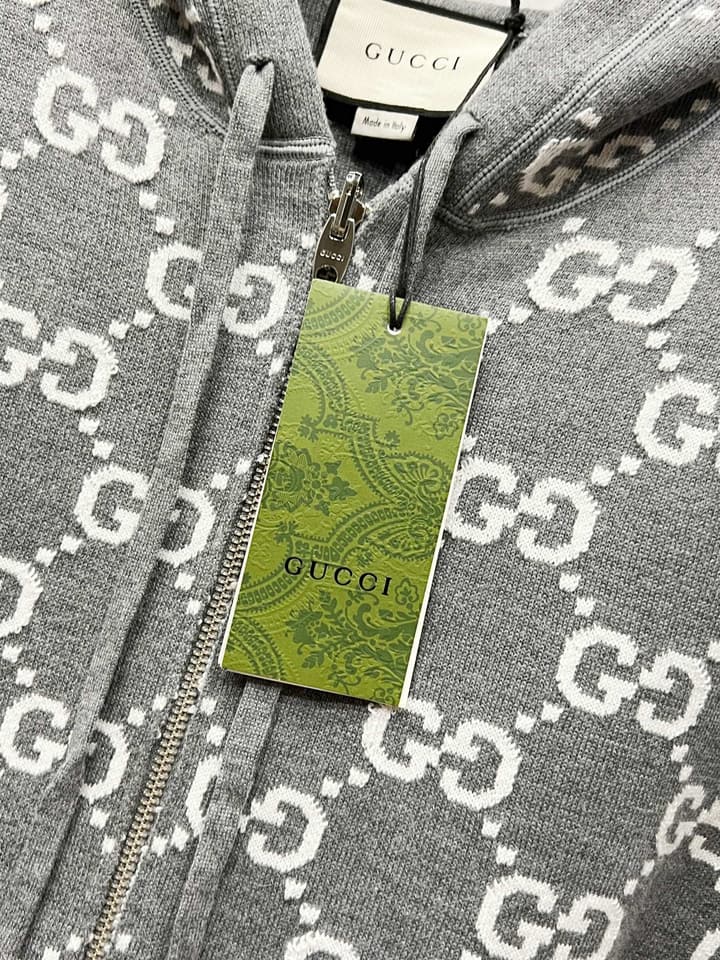 Gucci Reversible Jacquard Wool Hoodie – Autumn/Winter Collection