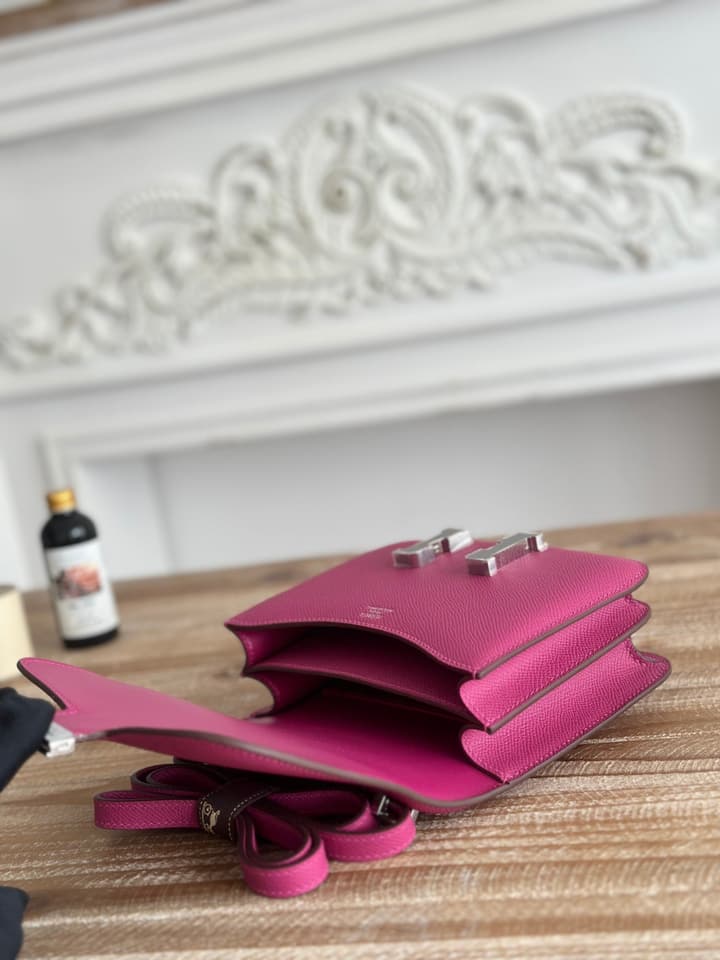 Hermès Constance Bag – Rose Purple Epsom Leather in Pink With Gold Hardware