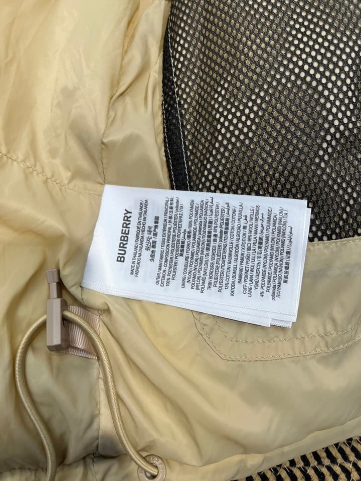 Burberry Detachable Sleeve Hooded Down Jacket in Black