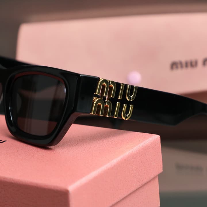 Miu Miu 2025 Cat-Eye Sunglasses – 2025 Collection in Gold
