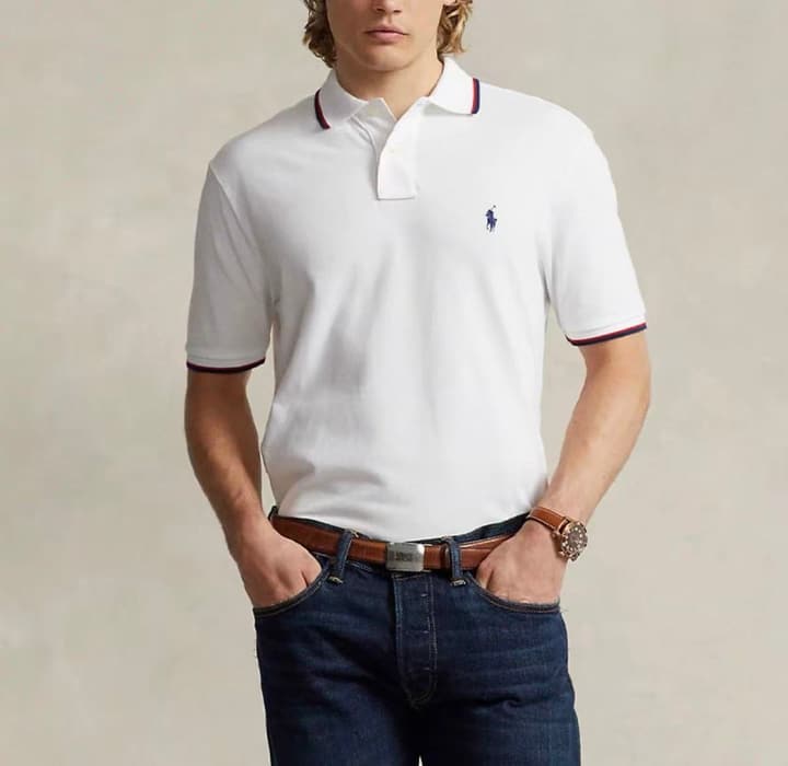 Ralph Lauren Classic Tipped Collar Polo Shirt – 2025 Collection in Black