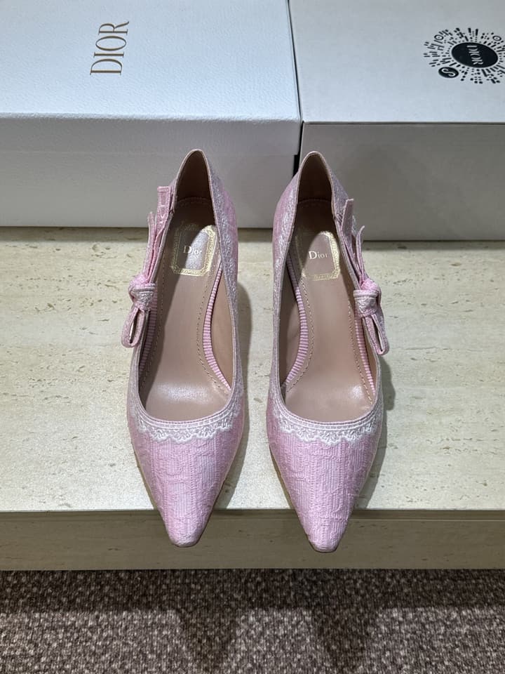 Dior J'Adior Dentelle Jelly Bow Pumps – 2026 Early Spring Collection in Black 6.5cm Heel