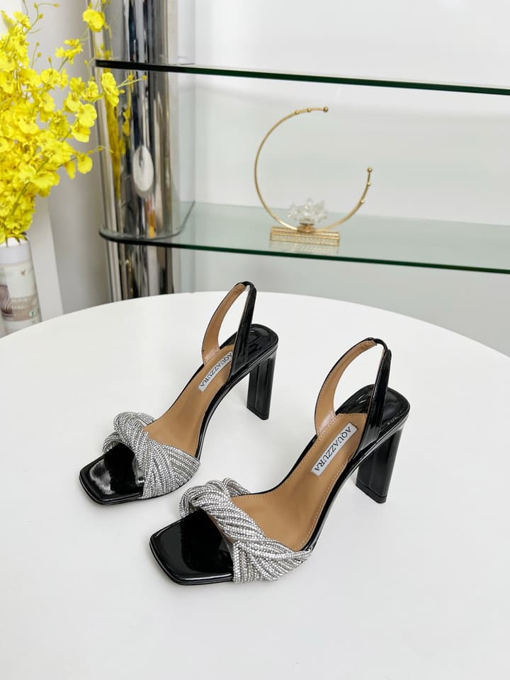 Aquazzura Rhinestone Pumps – 2025 Collection in Black