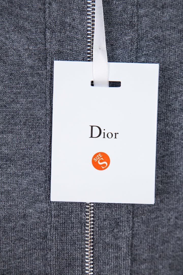 Dior CD Monogram Jacquard Cardigan – 24SS in Dark Grey