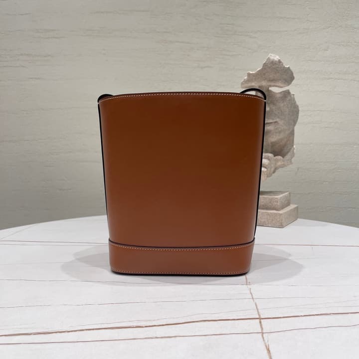 Celine Cuir Triomphe Calfskin Bucket Bag in Black