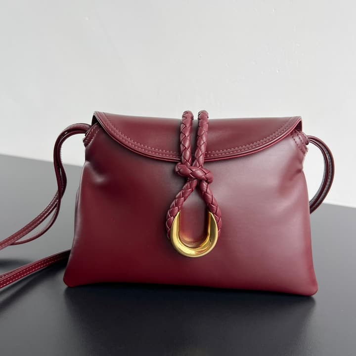 Bottega Veneta Baby Liberta Calfskin Shoulder Bag in Classic Black