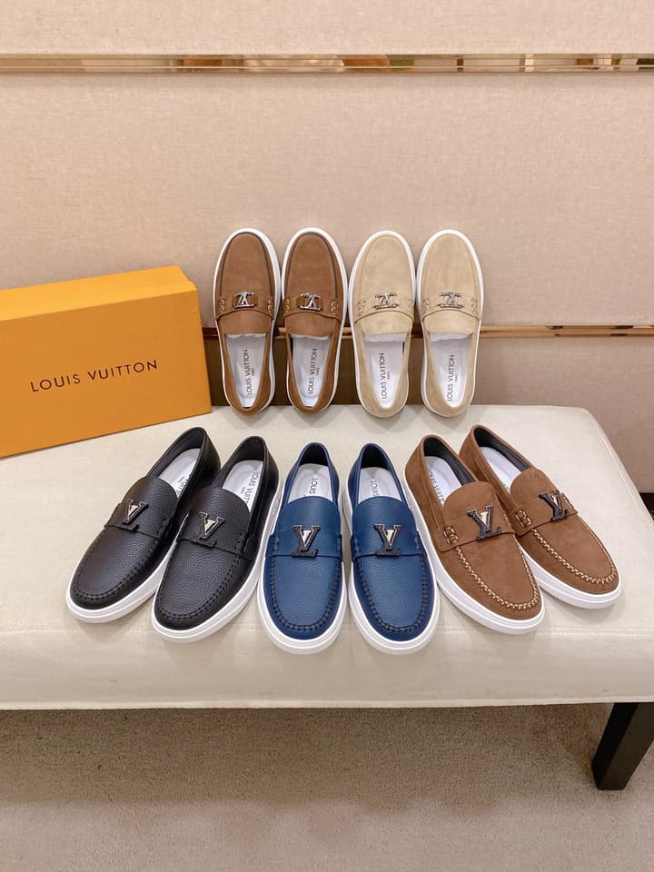 Louis Vuitton New Release Luxury Leather Loafers in Brown Loafer