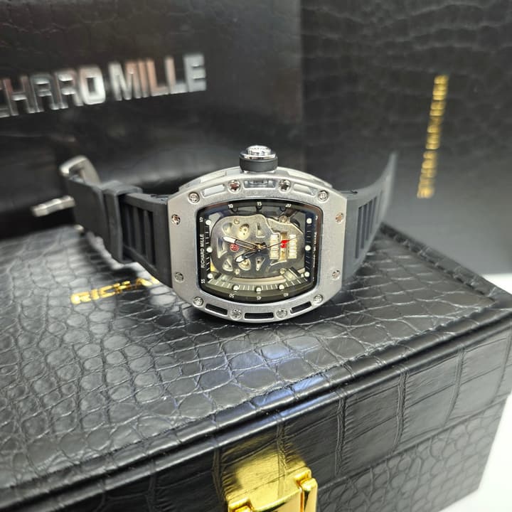 Richard Mille RM052 Series Skeleton Skull Automatic Quartz Watch in Gunmetal Tone