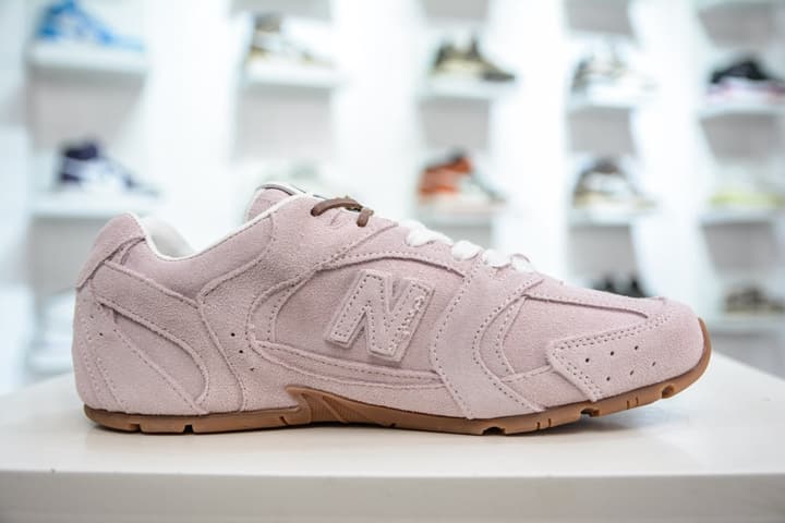 Miu Miu x New Balance 530 SL Distressed Sneakers in Beige