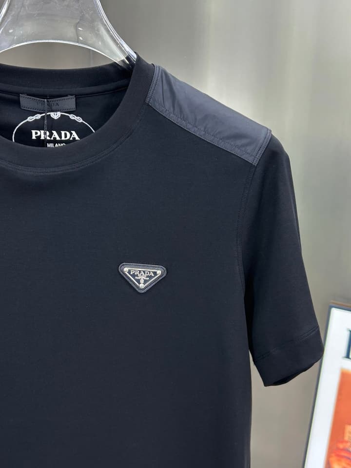 Prada 3D Logo High-Count Cotton T-Shirt – 2026SS in Classic Black