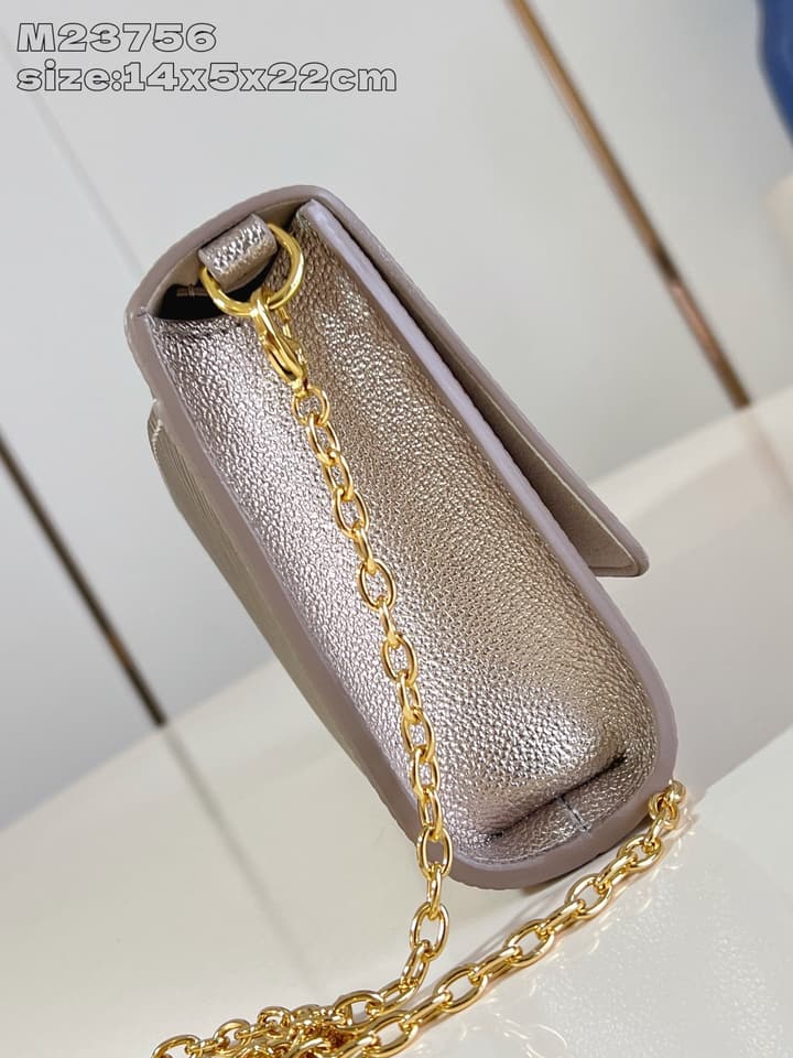 Louis Vuitton Pochette Louise Chain Bag in Beige