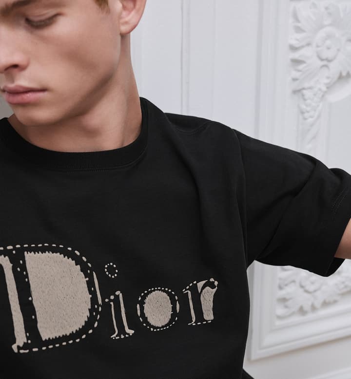 Dior Reverse Embroidered Loose Fit T-Shirt – Summer Collection 2026 in Black