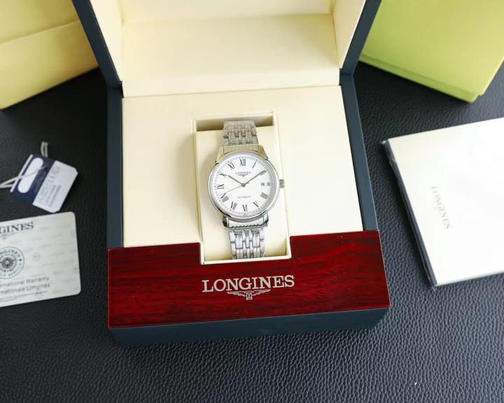 Longines Lyre Series 39mm Automatic Watch in Stainless Steel White Roman Dial