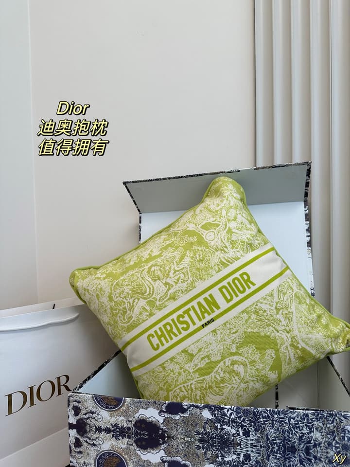 Dior Limited Edition Home Pillow in Black And White Toile Pattern