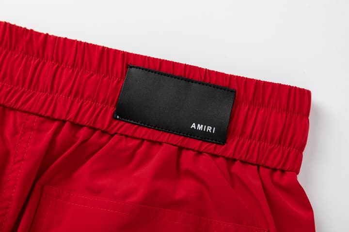 Amiri Logo Athletic Beach Shorts in Black
