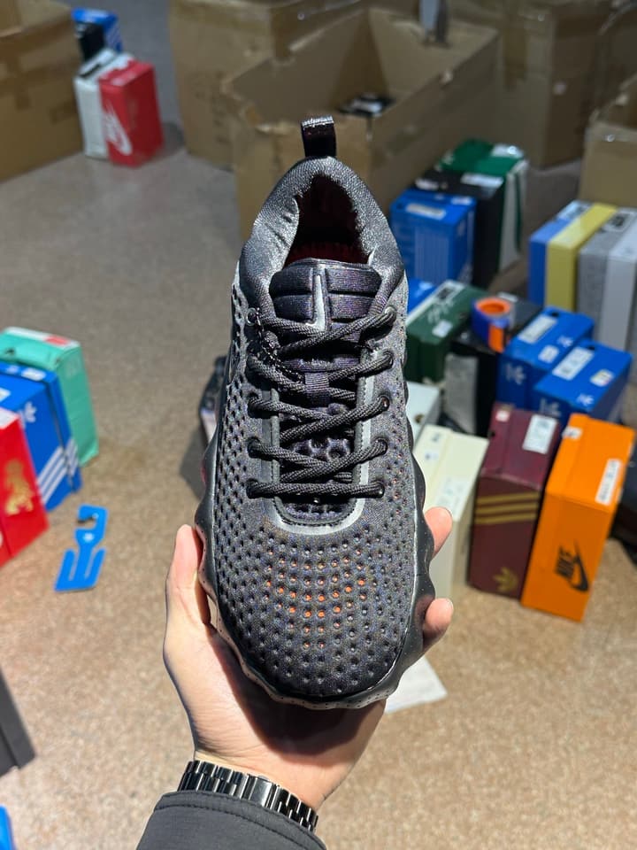 Nike Mind 002 Black Tech Training Shoes in Black With Orange Accents
