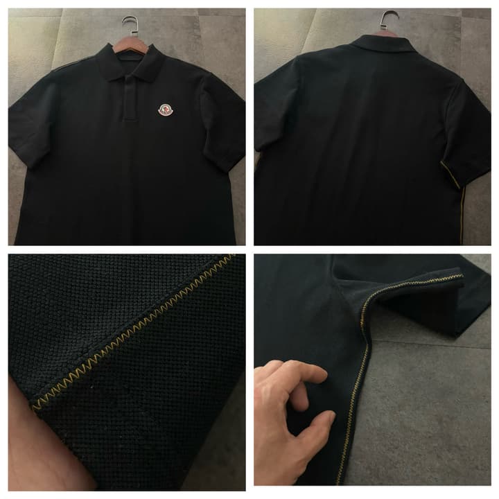 Moncler Logo Cotton Polo Shirt – 2026SS in Black