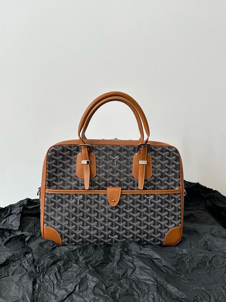 Goyard Men's Professional Briefcase – Black/Brown in Black And Tan
