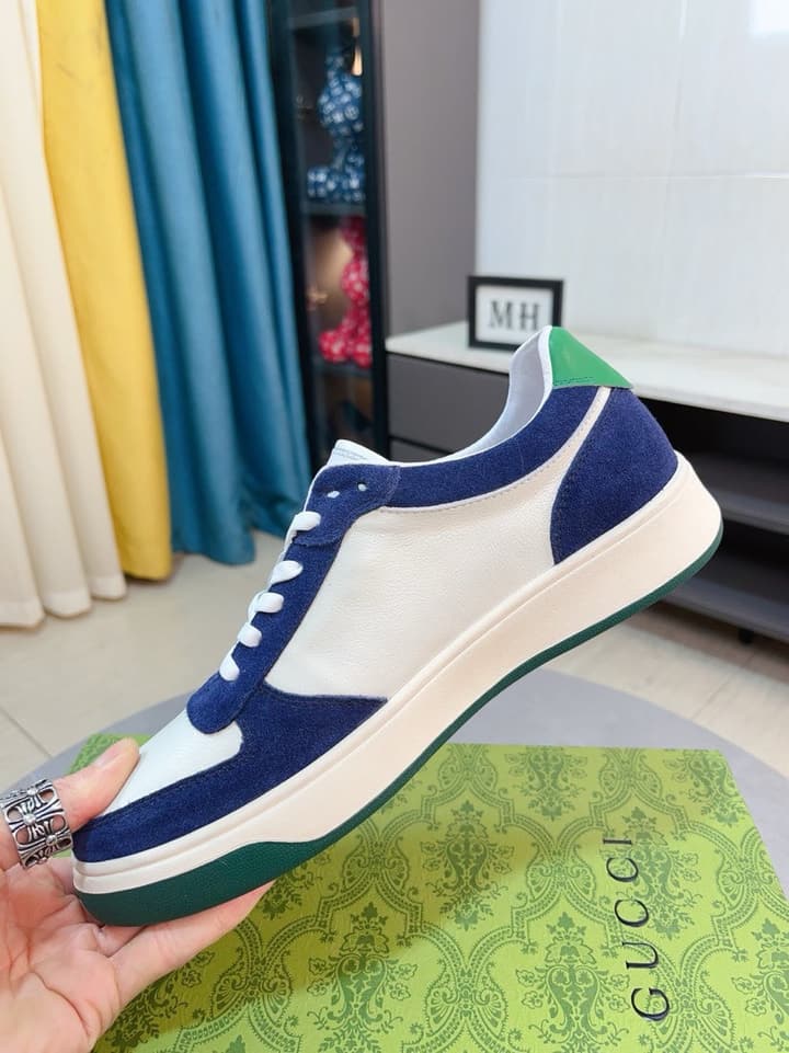 Gucci New Season Casual Fashion Sneakers in Black With Web Stripe