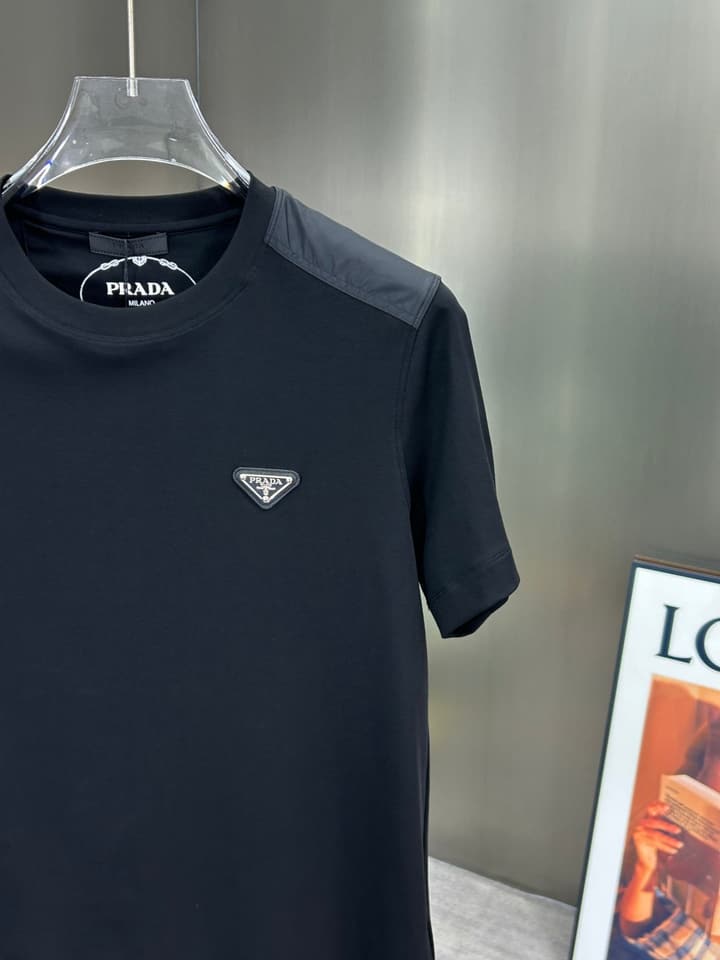 Prada 3D Logo High-Count Cotton T-Shirt – 2026SS in Classic Black