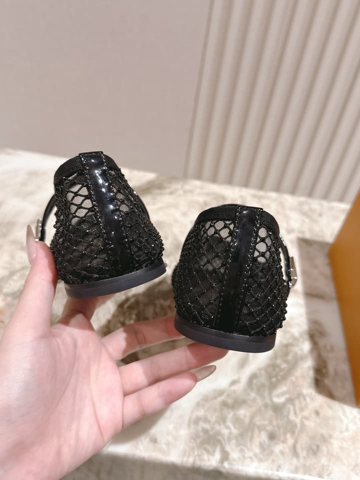 Louis Vuitton Ballet Flats – 2025SS in Black