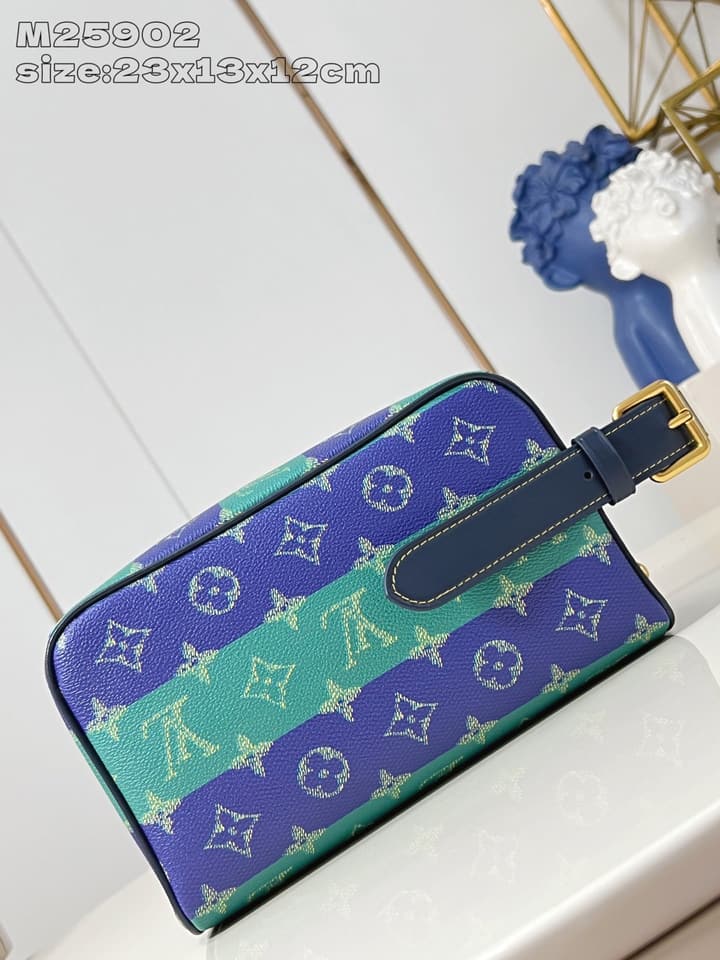Louis Vuitton Locker Dopp Kit – Monogram Canvas in Blue And Green Monogram