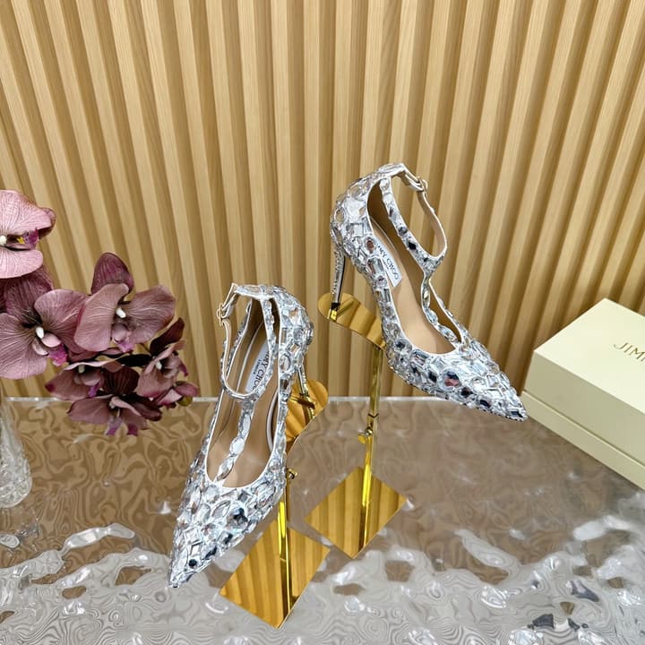 Jimmy Choo Evening High-Heeled Sandals – 2024SS in Brilliant Crystal