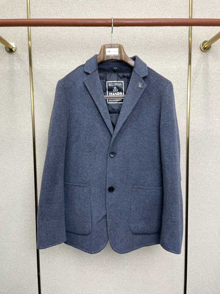 Louis Vuitton Detachable Down Wool Blazer in Dark Navy