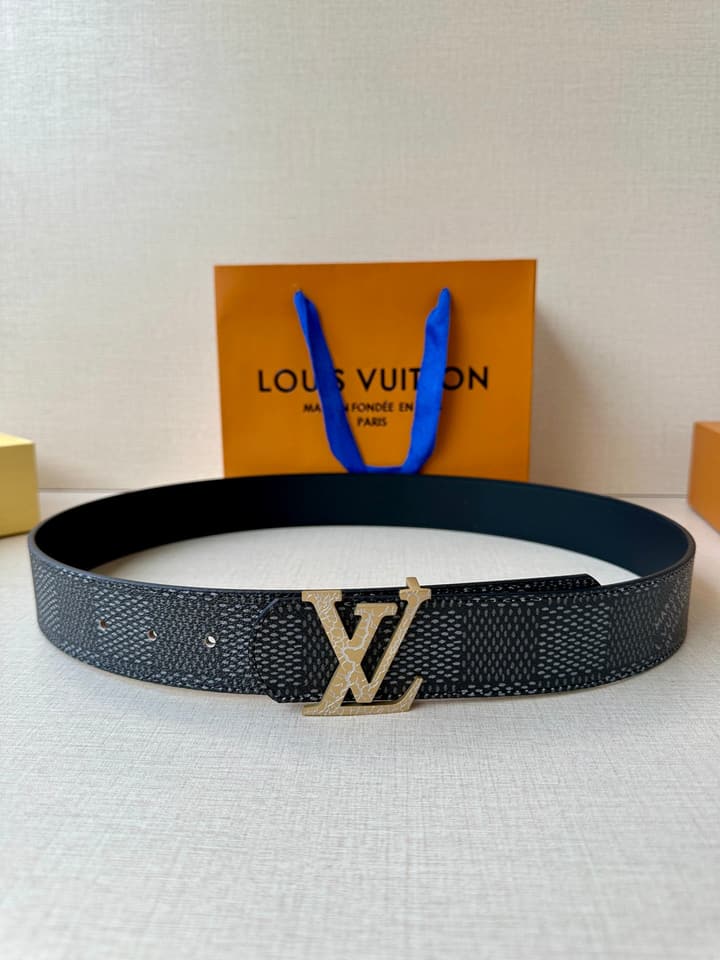 Louis Vuitton Dimension Monogram Reversible Belt in Gold Hardware