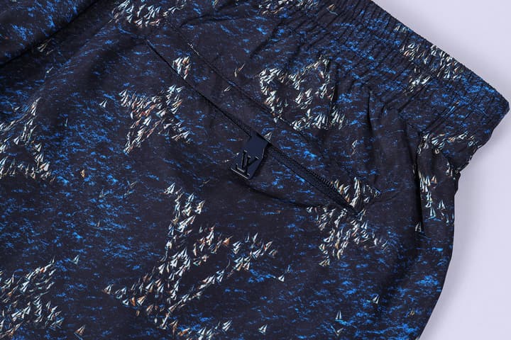 Louis Vuitton Monogram Print Beach Drawstring Shorts – 25SS in Navy Monogram Print