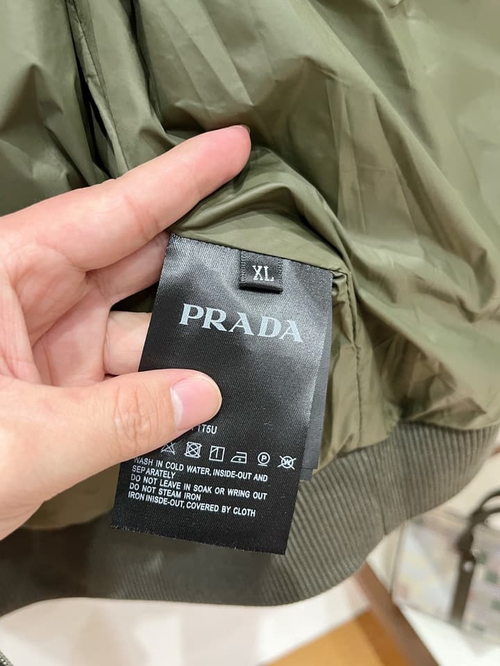 Prada Spliced Knit Down Jacket – FW2024 in Black Knit Down Jacket