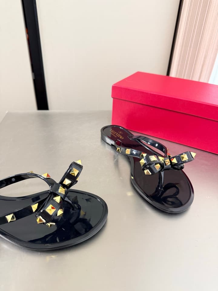 Valentino Rockstud Handmade Sandals in Beige