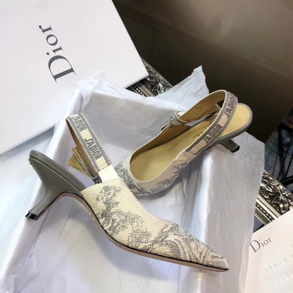 Dior J'Adior Oblique Embroidered Webbing Sandals – 20SS