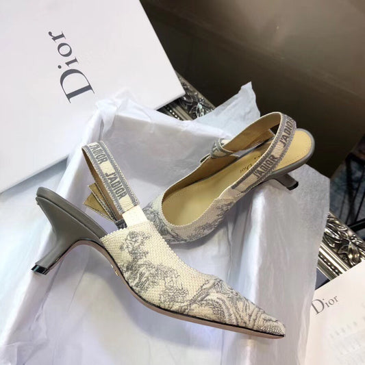 Dior J'Adior Oblique Embroidered Webbing Sandals – 20SS